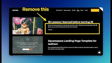 How to remove an excerpt in Squarespace