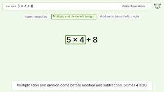 Master Order of Operations: Solve 5*4+8 Step by Step!