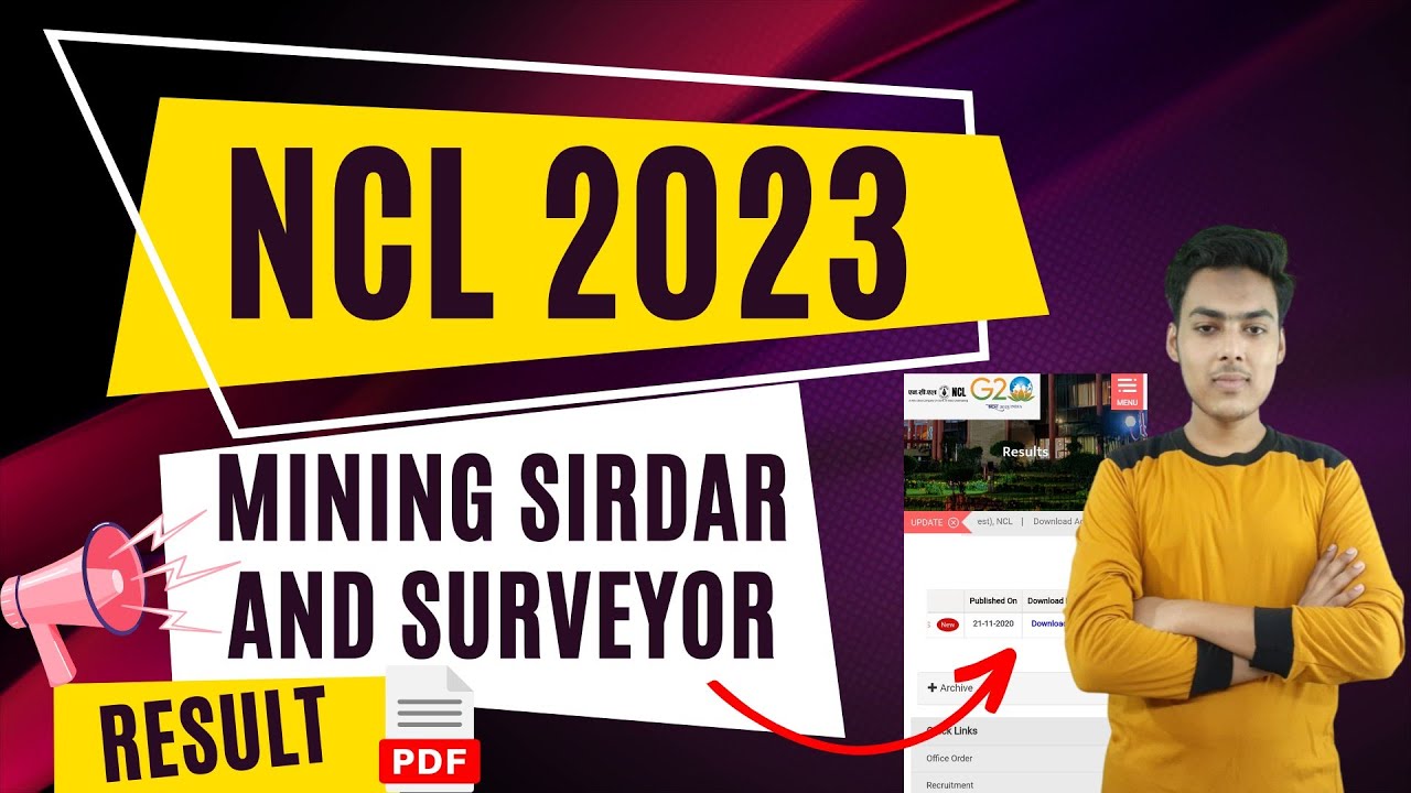 ncl result 2023 | ncl mining sirdar and surveyor result 2023 | mahir academy
