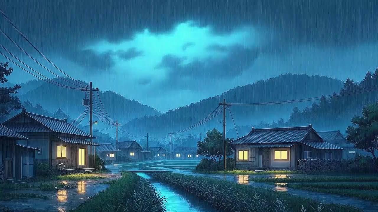 Rain Sounds x Lofi for Long Sessions in a Calm Korean Rainy Night to Block Distractions 😌