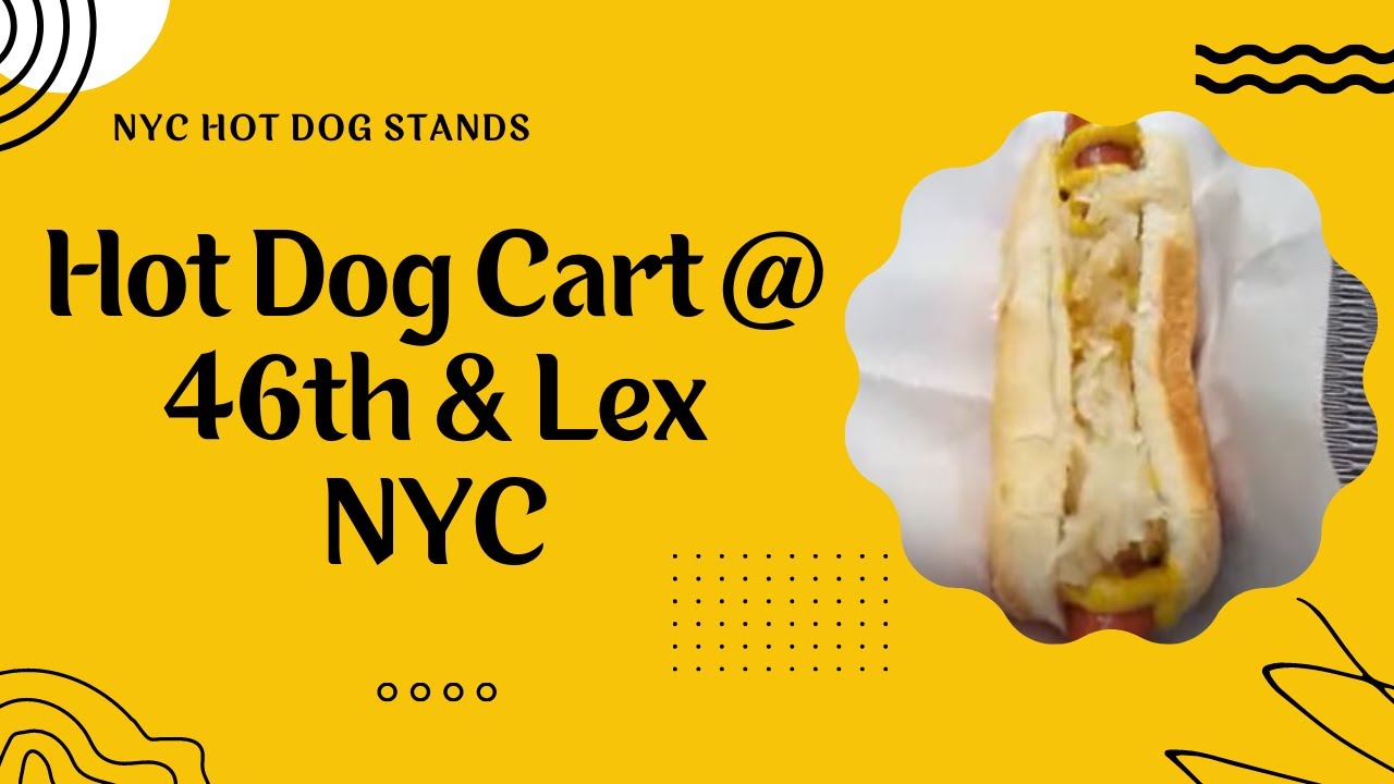 Hot Dog Cart on Lexington Ave & 46th / UN Walking tour NYC Hot Dog
