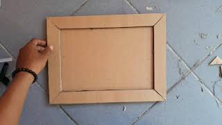 How to make a photo frame from used cardboard | Aesthetic photo frames