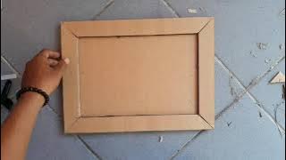 How to make a photo frame from used cardboard | Aesthetic photo frames