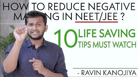 How to reduce negative marking in NEET/JEE|NEET 2020|JEE|NEET|Tips|Tricks|Strategy|Entrance Exams|