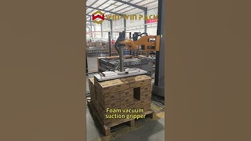 Beverage industry carton row palletizing #palletizing #palletizer #shorts