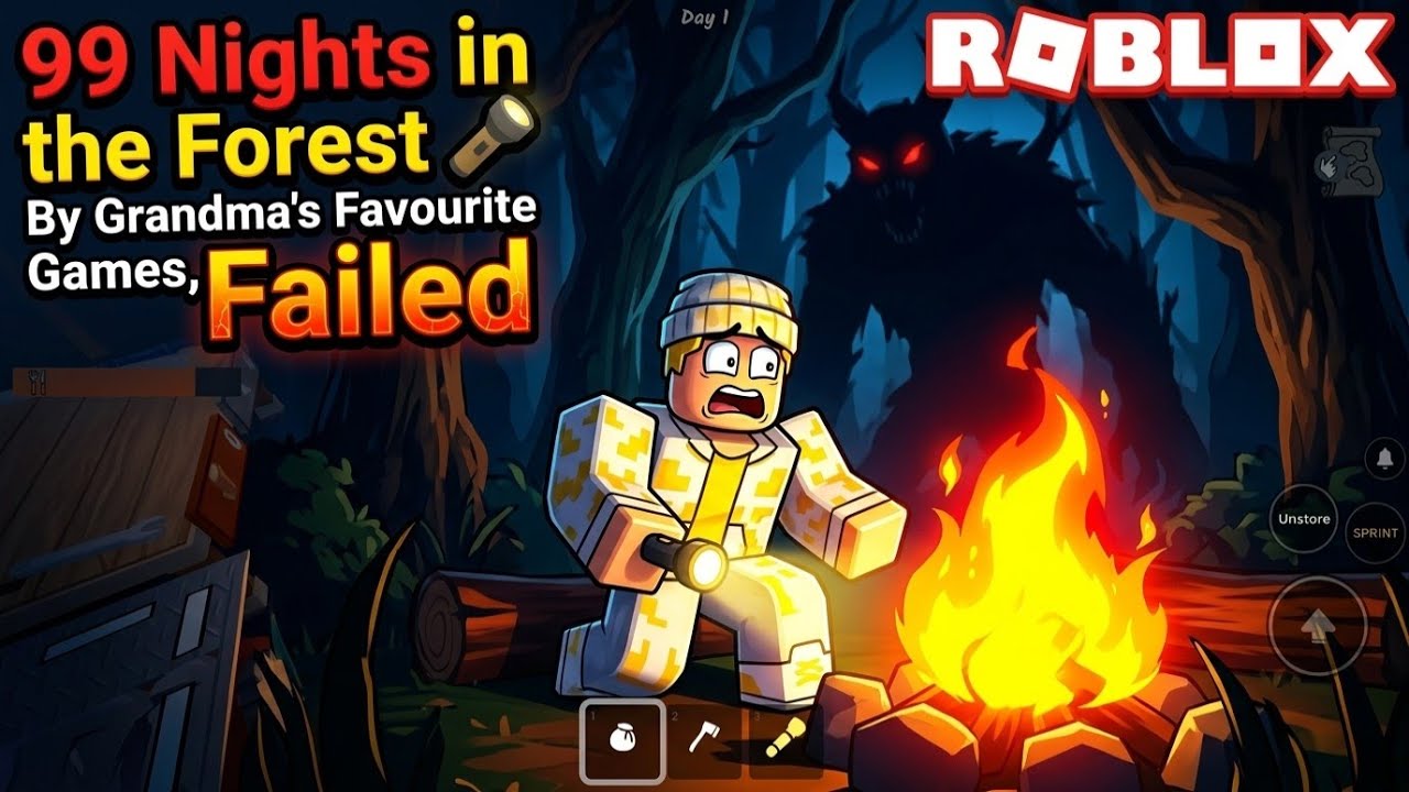 ਜੰਗਲ ਵਿੱਚ 99 ਰਾਤਾਂ 🔦 Grandma's Favourite Games, ਮੈਂ ਫੇਲ੍ਹ ਹੋ ਗਿਆ | Roblox | ਗੇਮਪਲੇ, ਬਿਨਾਂ ਕੁਮੈਂਟ... ਲਈ ਵੀਡੀਓ ਥੰਬਨੇਲ