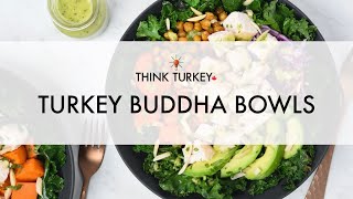 Delicious turkey buddha bowls made with leftover - perfect for a
healthy lunch or dinner!