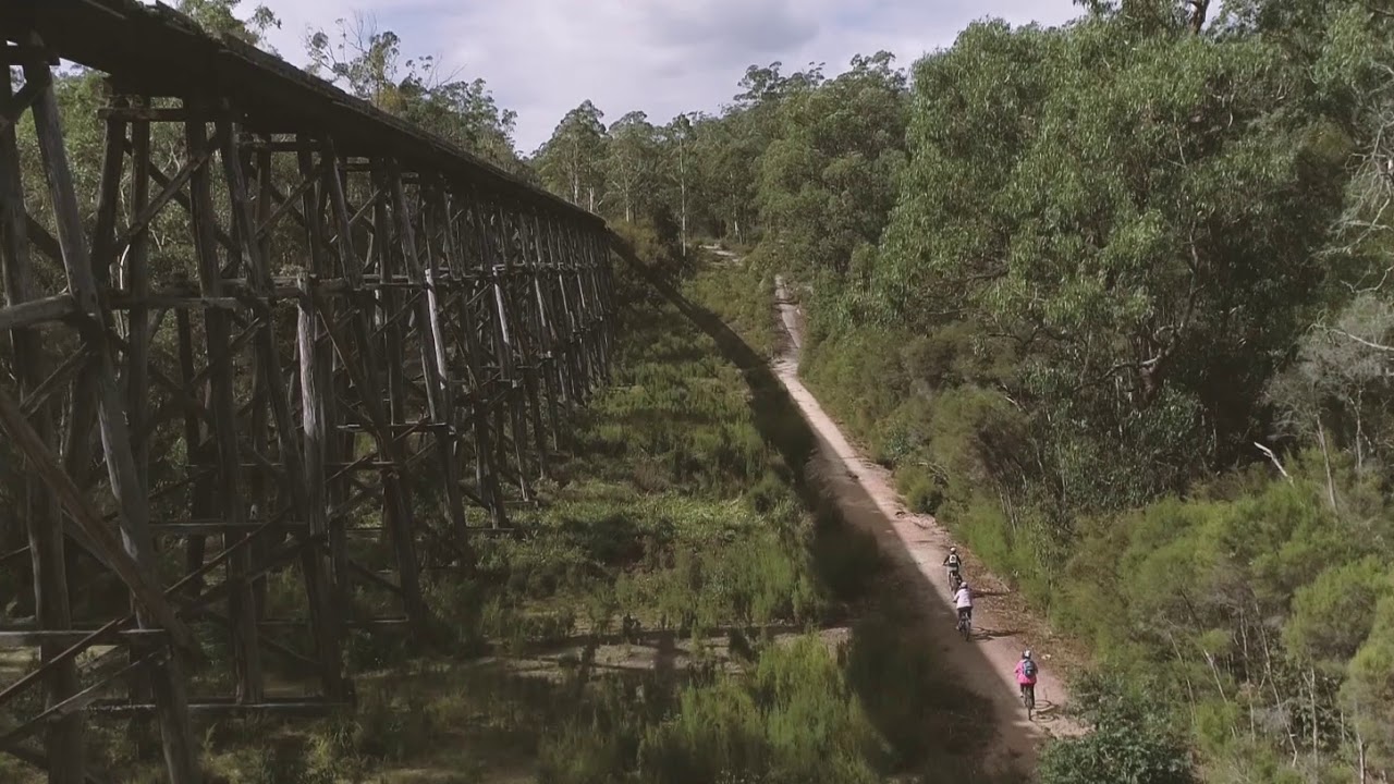 Ride along the East Gippsland Rail Trail, from Bairnsdale to Orbost