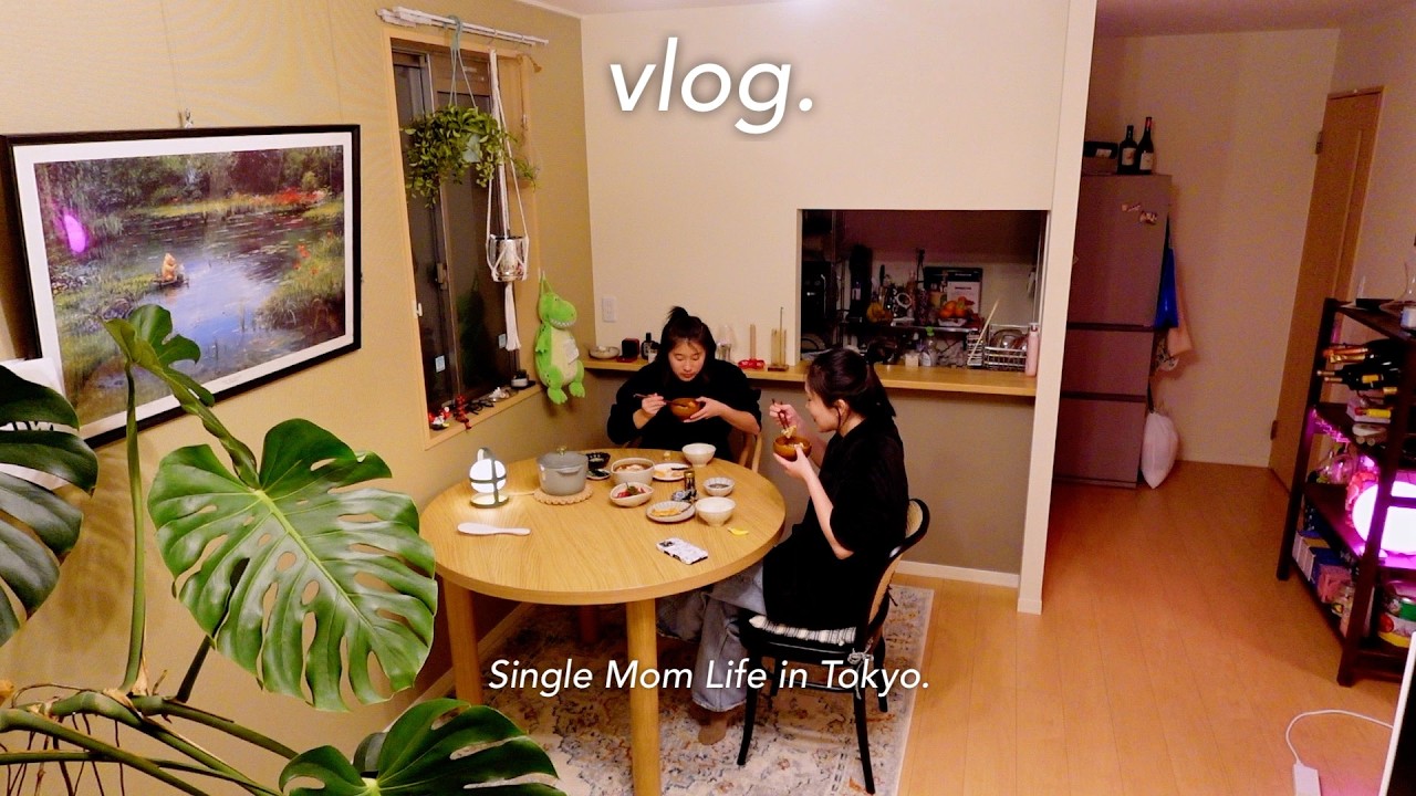 30代シングルマザーのお家で過ごす1日🥣🫧毎日の家事、米粉ソーセージパン作り、newコスメを試す l Single Mom Life in Tokyo