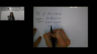 Algebra 1 Unit 8 Day 4 Video