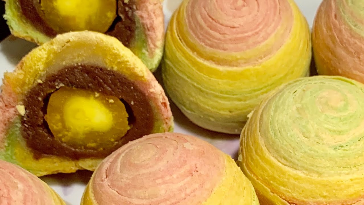 Bánh trung thu ngàn lớp(bánh  nướng cầu vồng)đẹp lung linh_Bếp Hoa