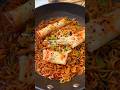 Spicy _ cheesy Rabokki ( ramen tteokbokki ) 🍜🫰🏻#recipe #shorts