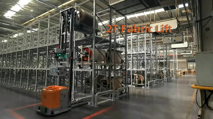 Pallet Stacker AGV | 2T Fabric Handling with Triple-Level Racking