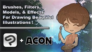 ACON3D Drawing Starter Pack Review! (Brushes, 3D Models, & Effects For Drawing In Clip Studio)