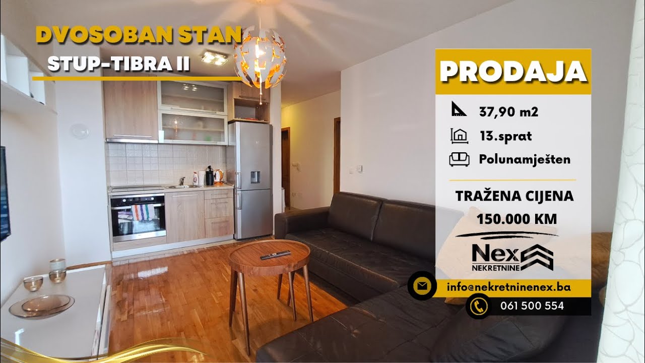 Dvosoban stan Stup - Tibra II 37,90 m2