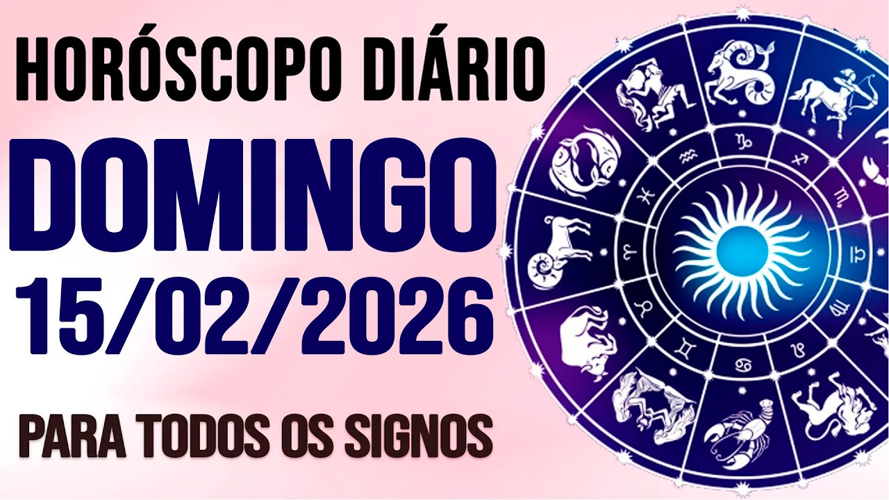 HORÓSCOPO DO DIA PARA TODOS OS SIGNOS // DOMINGO DIA 15/02/26 (SIGNOS DO DIA DE HOJE)