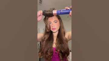 Blowout tutorial on curly hair ✨ #blowout #hairtok #longhair #curls #dysonairwrap