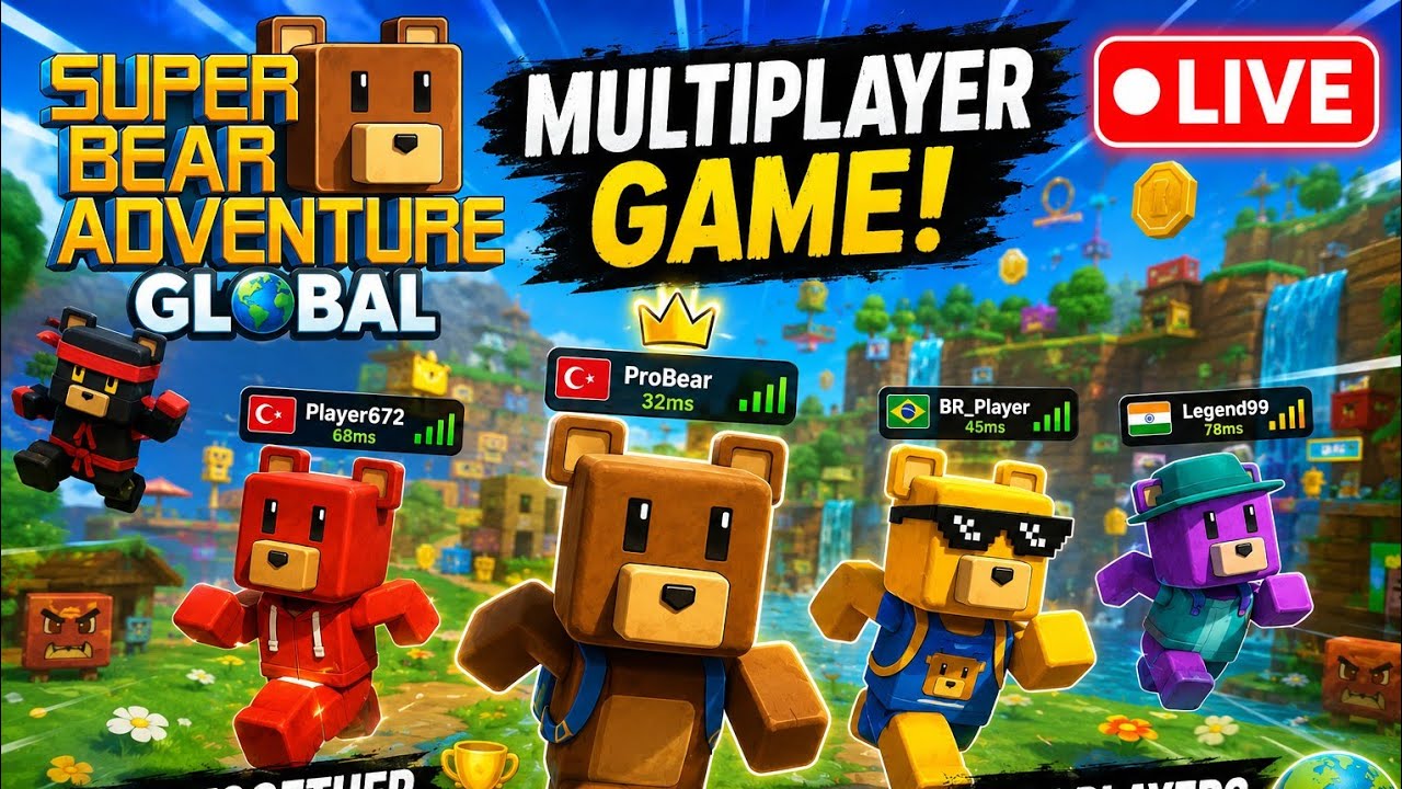 multiplayer game live Super bear adventure - YouTube