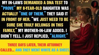 My in-laws demanded a DNA test at Christmas and said it right in front of my 8-ye