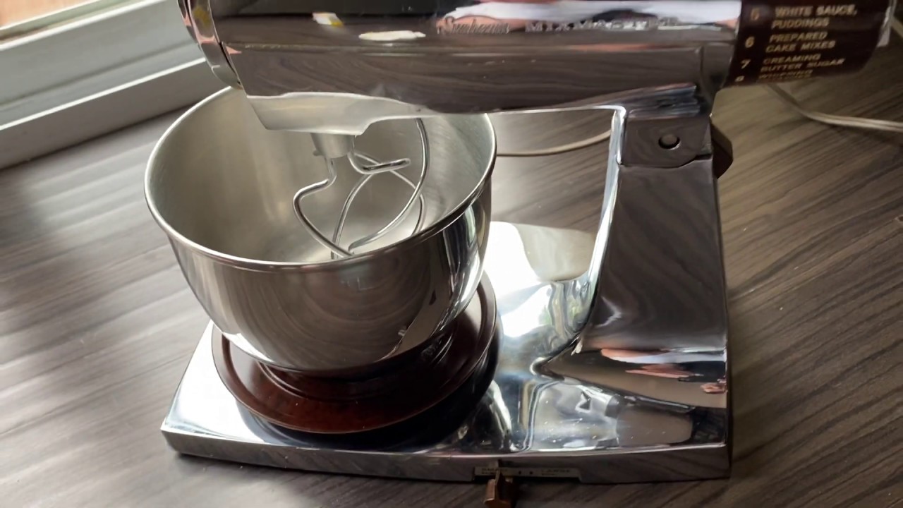 Working Vintage Sunbeam Mixmaster Chrome Brown 12 Speed Mixer YouTube