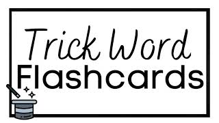 Fundations Trick Words Drill: Grade 1, Unit 8, Week 2, Day 4