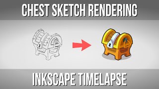 Cartoon Chest Rendering - Inkscape Timelapse