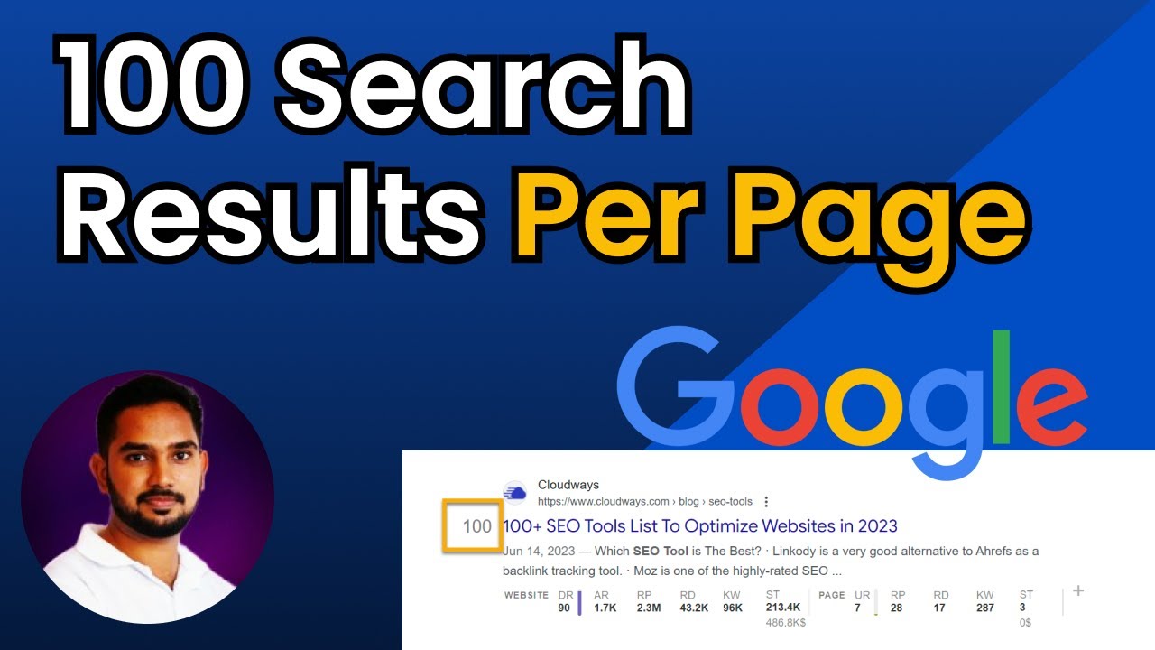 Show 100 Search Results Per Page on Google
