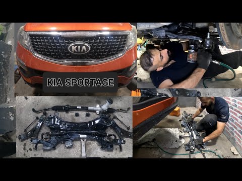 замена рулевой рейки - подрамник - рычаги - стабилизатор ..kia sportage