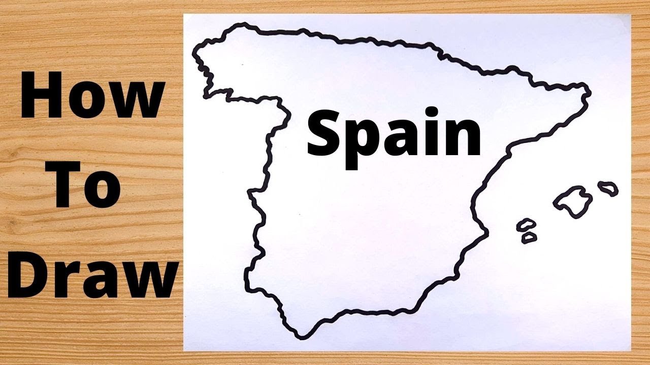 Drawing Spain Map By Hand Very Easy Trick YouTube