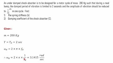 Lecture 16 | Dynamics of Machinery | Examples on Free Damped Vibration system   1