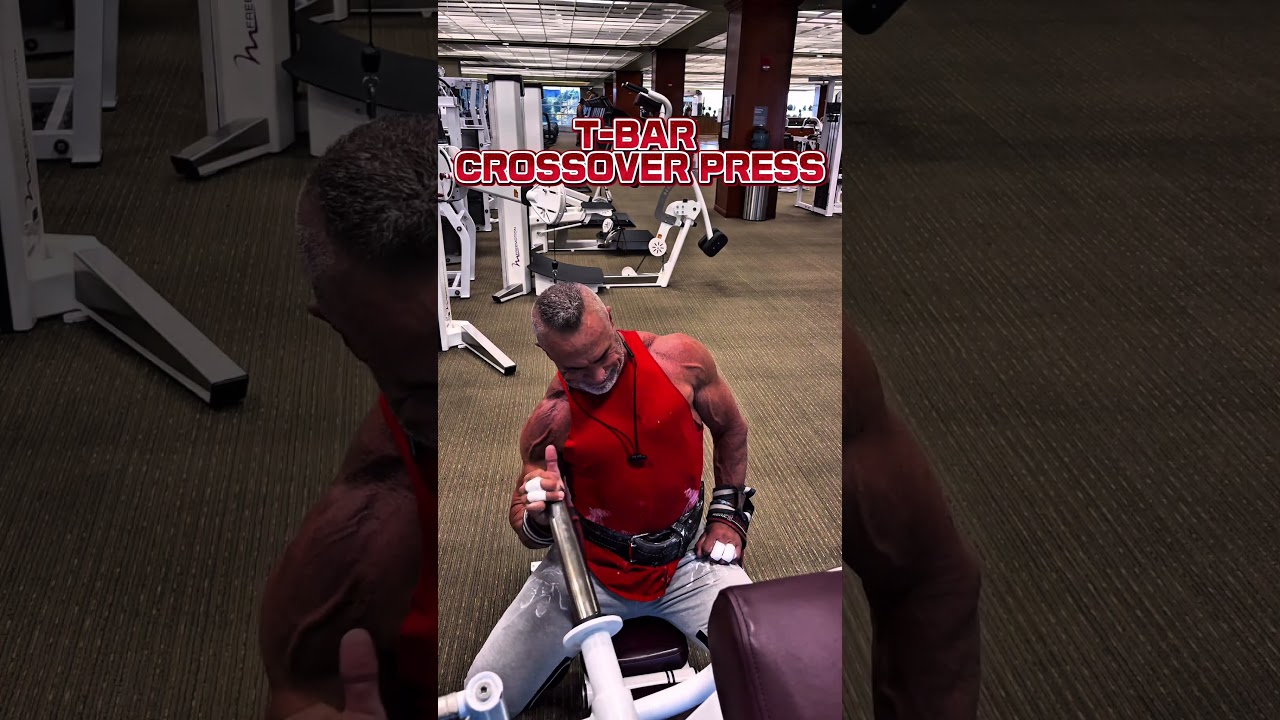 T-BAR CROSSOVER PRESS #workout #motivation #muscle #workouttips #exercise