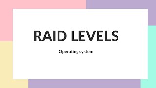 Raid Levels Operating System