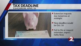 Tax deadline is tomorrow