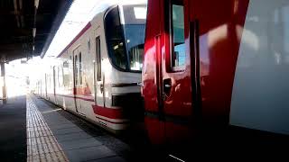 名鉄1800系1806F+1000系1015F(リニュパノ) 快特岐阜81レ国府駅発車