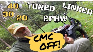 My Tuned Linked EFHW 40-30-20m band Antenna with Common Mode Current suppressed in the field!