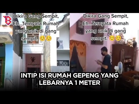 Intip bagian dalam rumah gepeng yang viral, lebar 1 meter muat banyak perabotan  | TRENDING