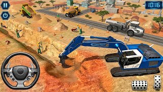 Real City Road Construction! 🛠️ Heavy JCB Excavator & Dumper Truck 🚛 Driving Gameplay  screenshot 4