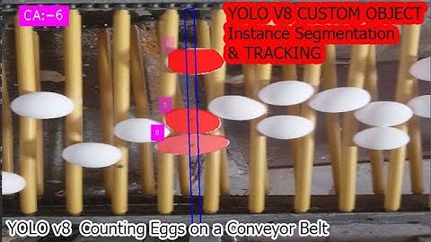 Egg Counting on Conveyor Belt using YOLOv8  |  Object Segmentation and Tracking with YOLOv8