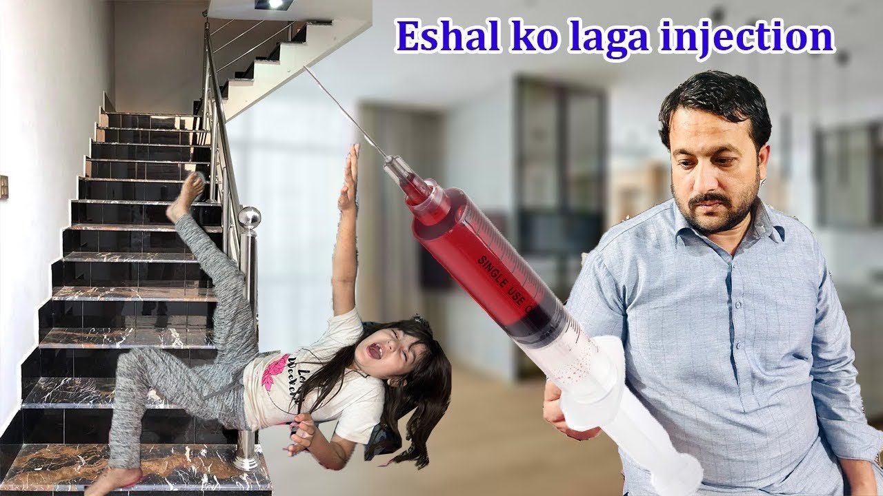 Eshal ko laga injection 😭 Eshal stairs sy gir gayi 😭😭