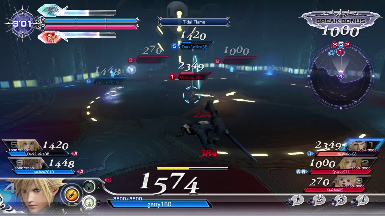 DISSIDIA FINAL FANTASY NT Closed Beta Test Cloud win in last moment ...