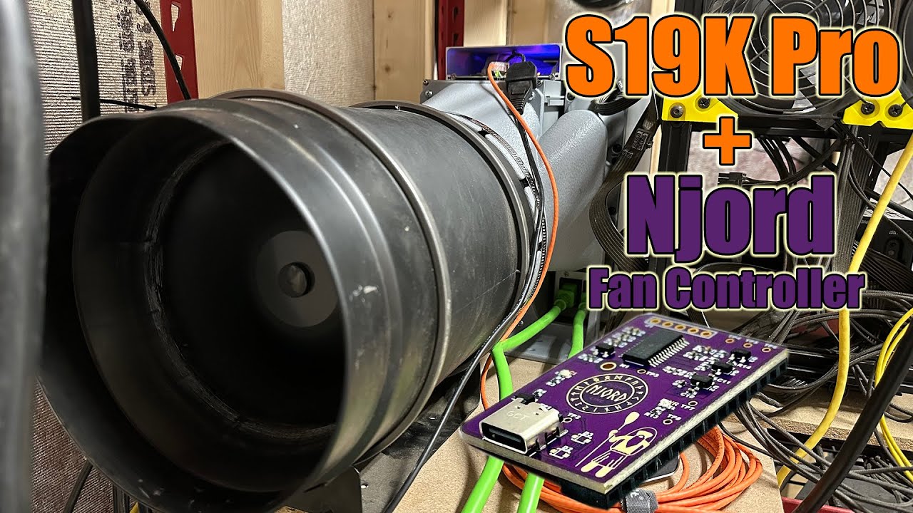 Установка комплекта встроенного вентилятора S19K Pro и контроллера вентилятора Njord — успех!