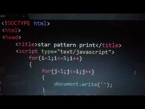 star pattern program using javascript