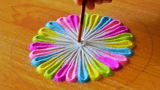 Easy Holi Rangoli Design 🌸 | Simple रंगोली डिजाइन for Holi 2026