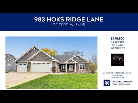 983 HOKS RIDGE Lane, De Pere, WI home video tour