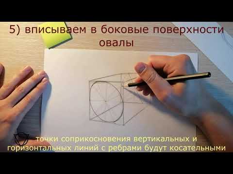 как рисовать цилиндр в горизонтальном положении
