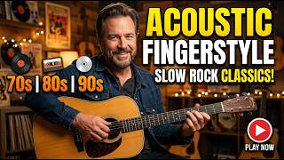 Timeless 70s 80s 90s Slow Rock Fingerstyle 🎶 Soulful Acoustic Tribute to Rock Legends