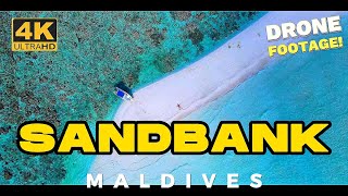 ⛱️Sandbank on Maldives ⛱️|  4K |  🚤⛱🏝 | Drone 🏖️