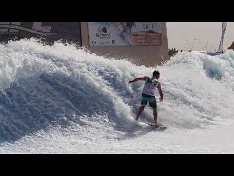 Worlds Best FlowRider Flow Barrel Championships at Yas Waterworld Abu Dhabi Dubai UAE Greg vs Eric