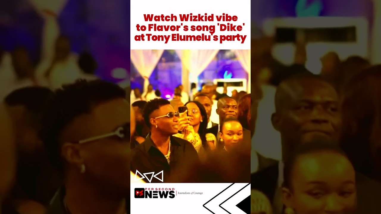 Watch Wizkid vibe to Flavor's song 'Dike' at Tony Elumelu's party