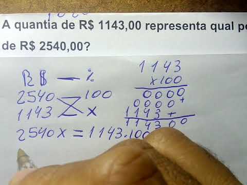 como calcular porcentagem? como fazer regra de três? . R$1143,00 é ...